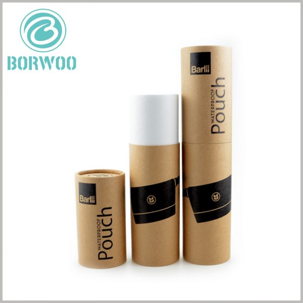Printable brown kraft paper tube packaging boxes.The packaging design style is simple, no exaggerated colors