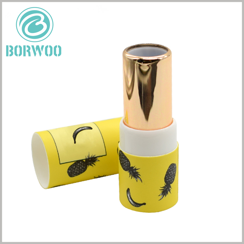 Printable empty paper lipstick tubes packaging wholesale.this design is inspired by the passion of fruits