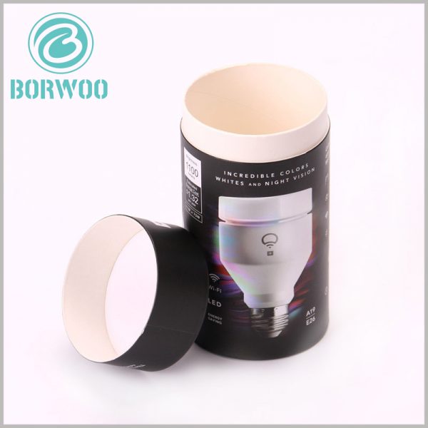 Printable large paper tubes for Led bulb packaging.The tube structure is made of 350g white cardboard