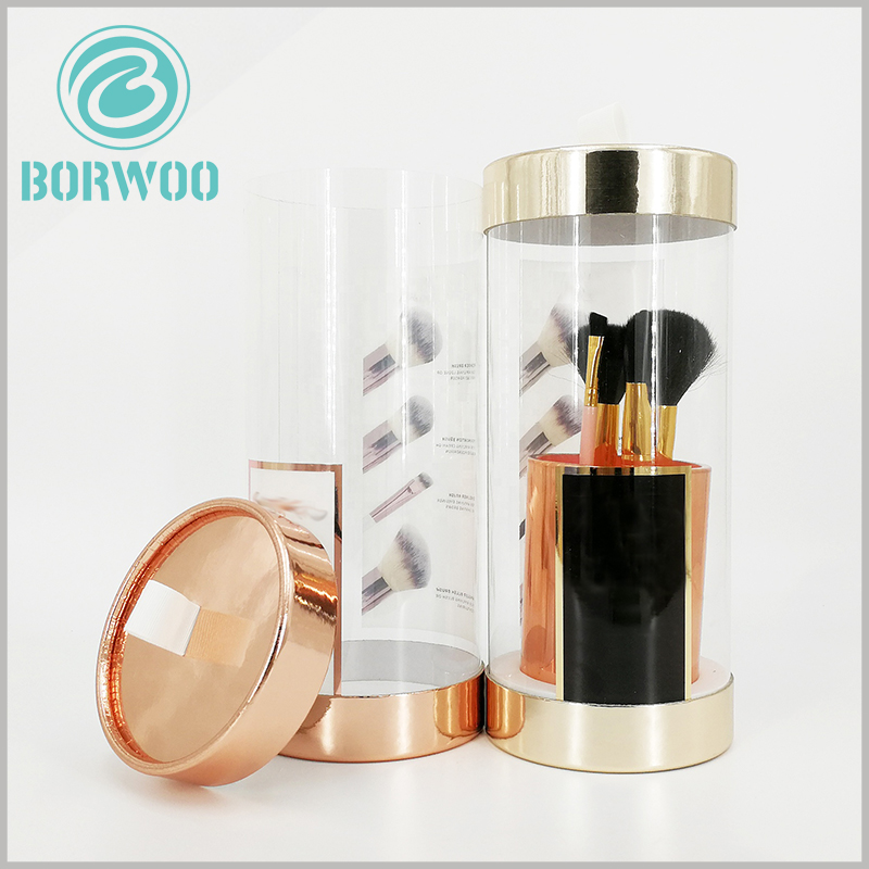 Printable large plastic tube packaging for cosmetic boxes.Product information is directly printed on the transparent PVC