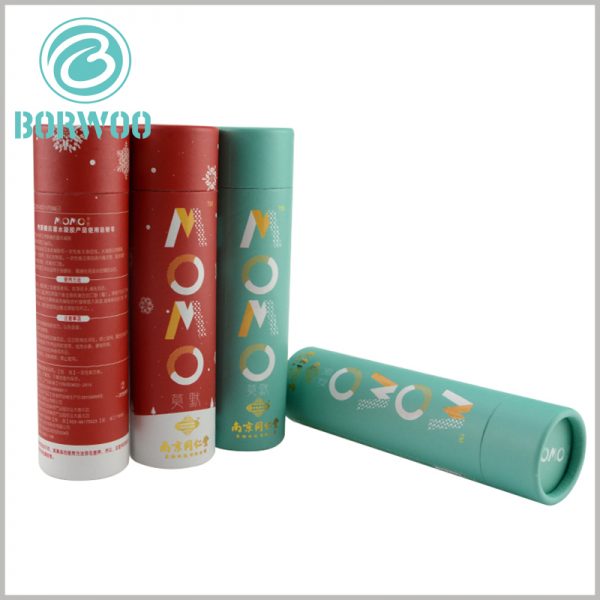 Printed food grade paper tube packaging boxes with Bronzing logo