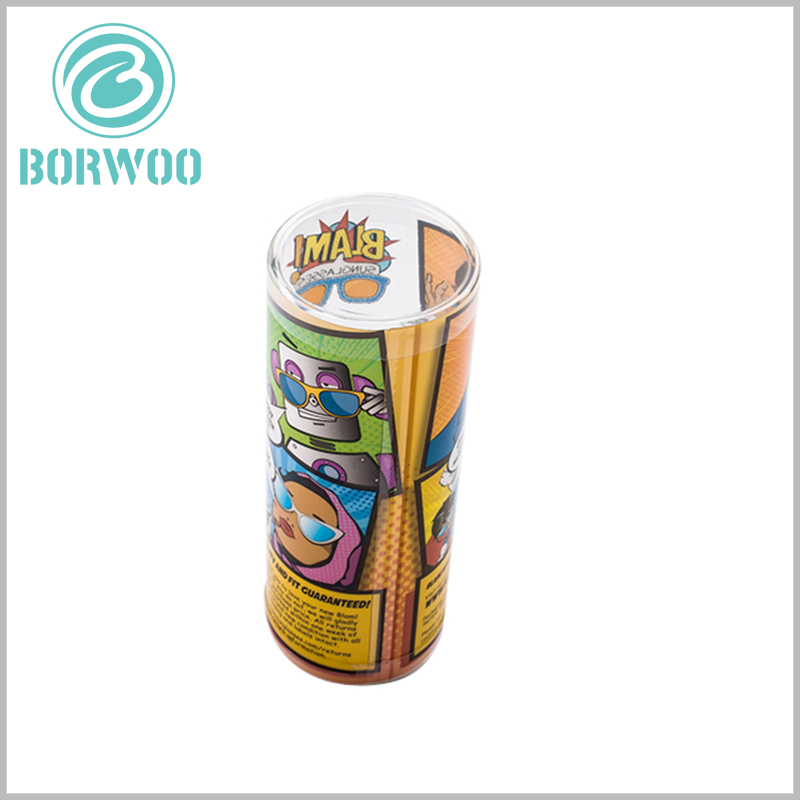 Printed plastic tubes packaging with clear lids.Printed content makes products and packaging unique