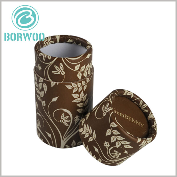 Printed small diameter cardboard tubes packaging with lids wholesale.Custom packaging for lipstick or CBD essential oil