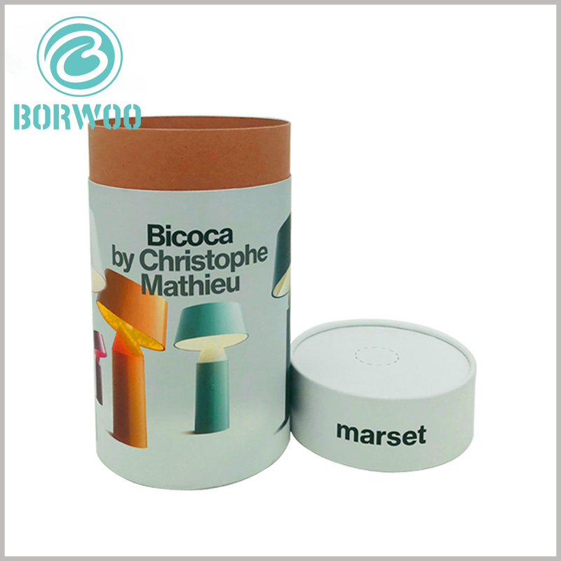 Quality Large diameter cardboard tube packaging for electronic product.on the front, a picture of product and brand name are printed to announce the content and the brand.