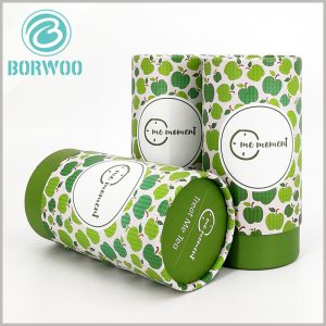 Recyclable cardboard tube food packaging for tea boxes.Made of 350g SBS, the thickness is 1-2 mm