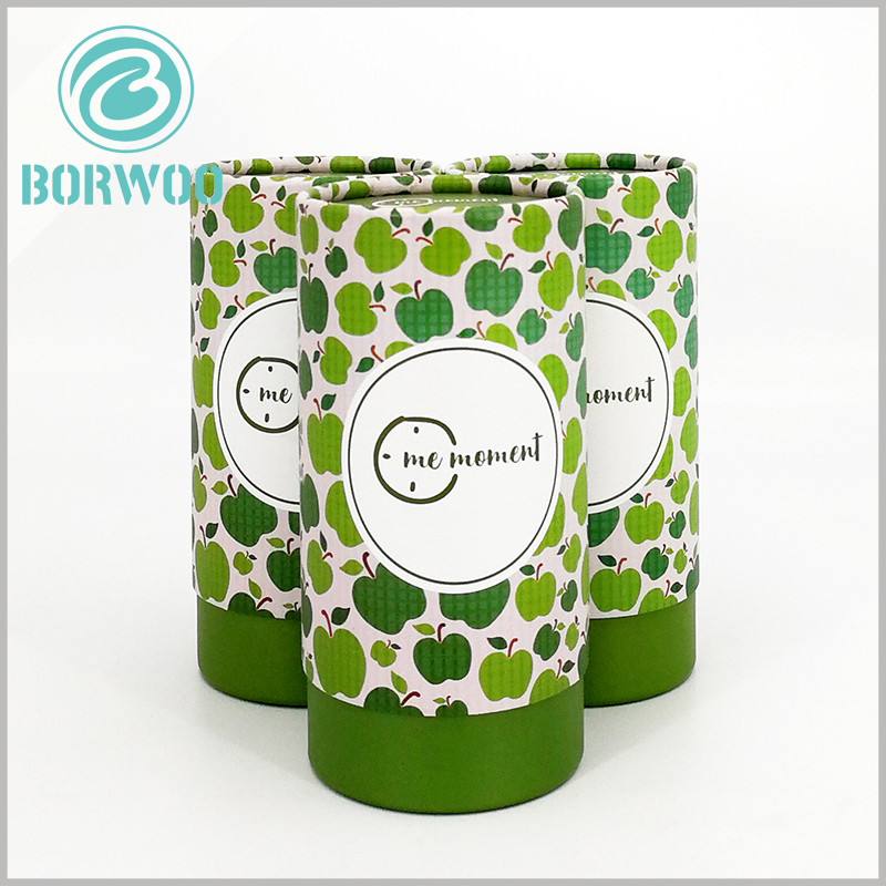 Recyclable paper tube food packaging for tea boxes.The patterns are printed with CMYK four color printing