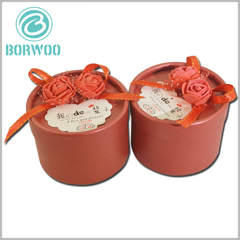 Red wedding gift tube packaging wholesale