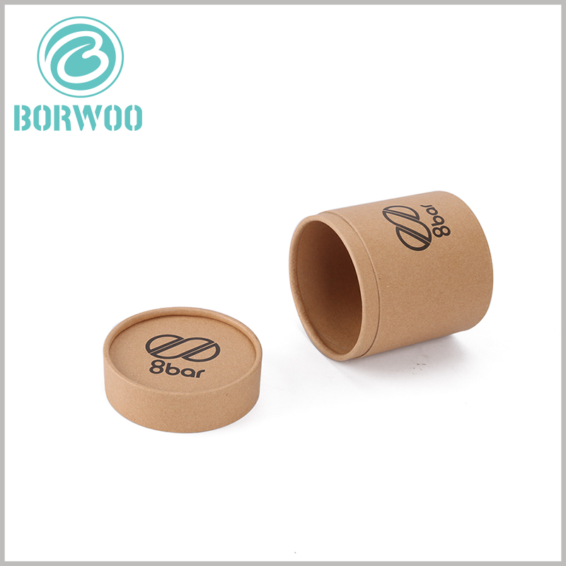 Simple design brown kraft paper tubes packaging boxes with logo wholesale. high quality product packaging.