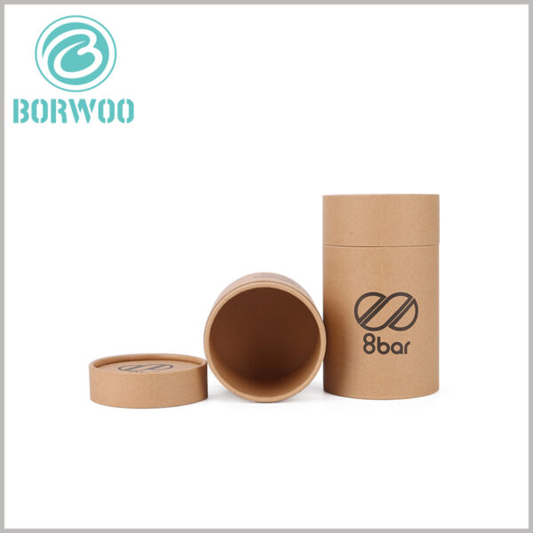 Simple design brown kraft tube packaging boxes wholesale.its surface smooth and flattened with no trace of combination.