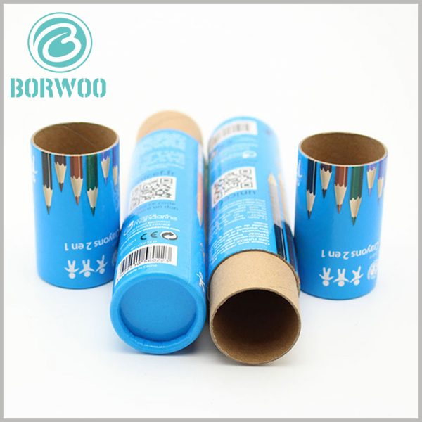 Small diameter paper tube packaging for coloring pencils.The paper tube with 1.2mm thickness is made of 400g kraft paper, which makes the paper tube strong and durable, and it is not easy to be deformed and damaged when it is squeezed from the outside.