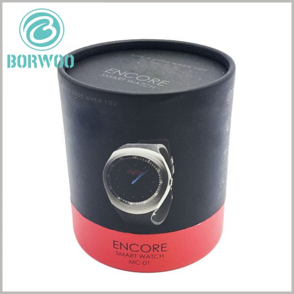 Smart watch cardboard round boxes packaging with printed