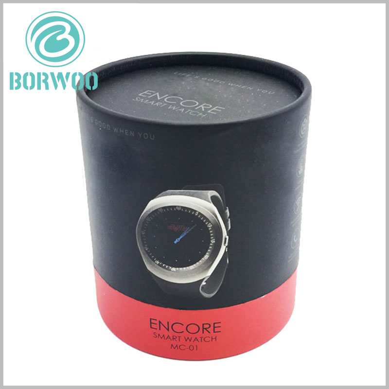 Smart watch cardboard round boxes packaging with printed