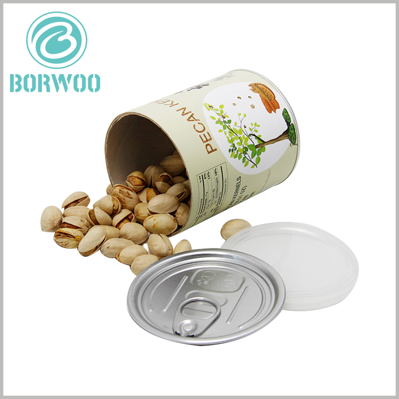 Tube food packaging with easy-open aluminum lid for dried fruit food.As the inner lining paper of food tube packaging, aluminum foil paper can effectively improve the sealing and dryness of the packaging.