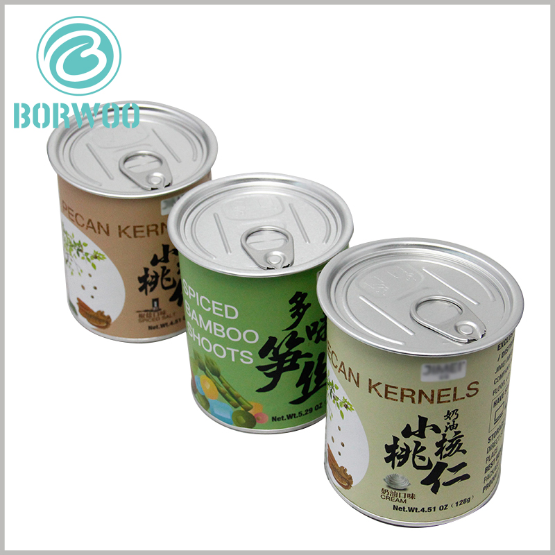 Tube food packaging with easy-open aluminum lid.The customized food tube packaging has an artistic design, and the printed content of the packaging is used to enhance the promotion and attractiveness of the product and the brand.