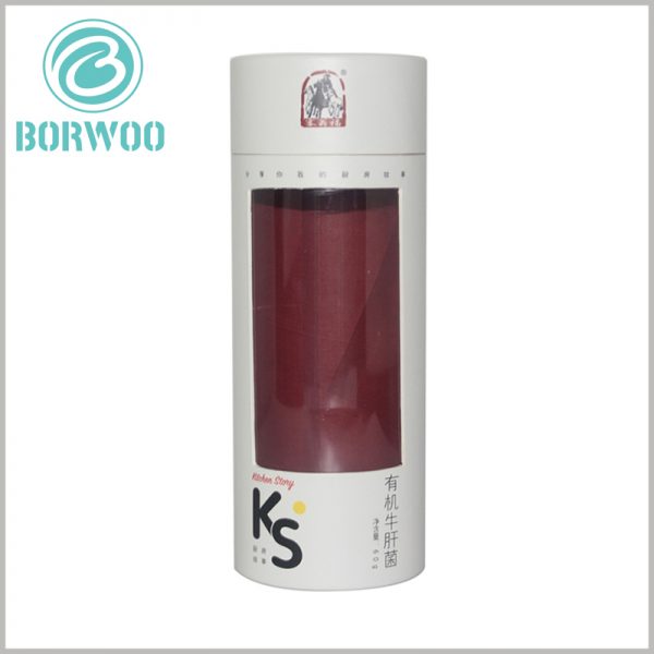 White food grade tube packaging boxes with window wholesale.let viewer see directly what’s inside.