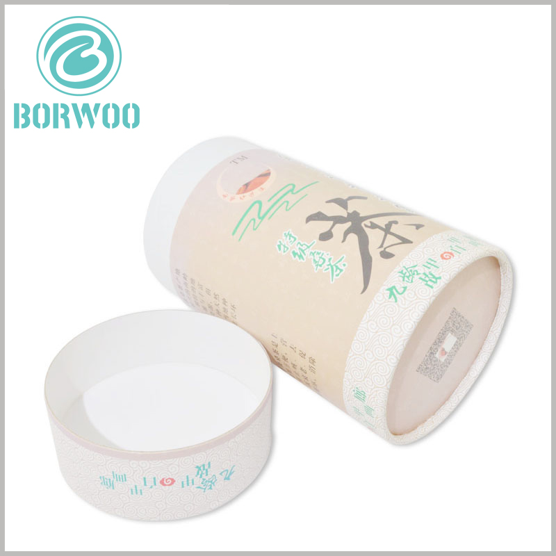 White tea cardboard tube boxes packaging custom