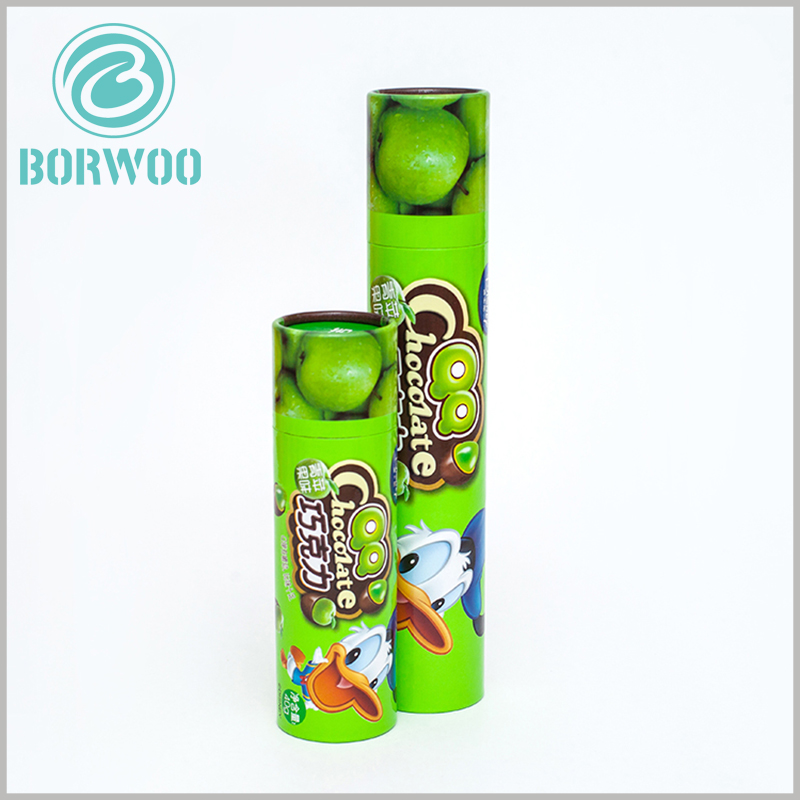 Wholesale Creative cardboard tube boxes packaging for chocolate. The customized chocolate packaging box has a unique and attractive design, which can well reflect the characteristics of the product.