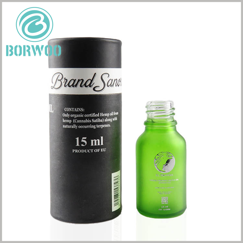 Wholesale black paper tube for 15ml essential oil packaging boxes.one good packaging solution dedicated for such very small packed products.