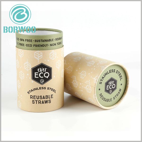 Wholesale printed cardboard tubes packaging for straws boxes.The theme color of customized tube packaging is closely related to the product, mainly to promote the product.