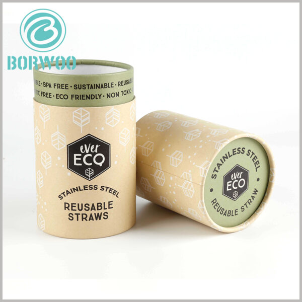 Wholesale printed cardboard tubes packaging for straws boxes.The theme color of customized tube packaging is closely related to the product, mainly to promote the product.