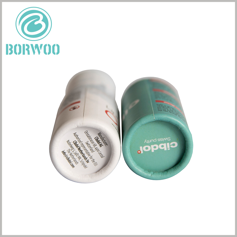 Wholesale small paper tube for CBD essential oil packaging boxes.The top cover of the paper tube is printed with the brand name, and the bottom is printed with brief product information.