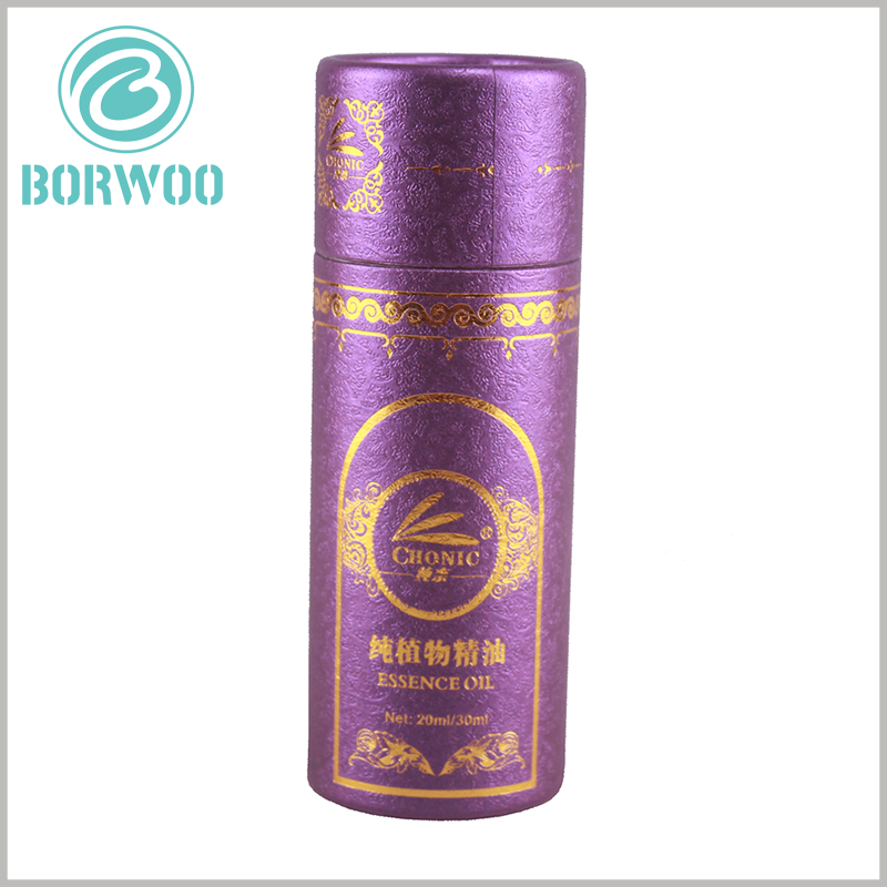 Wholesale small round boxes with lids for 30 ml essential oil packaging.Paper tube packaging of different diameters and heights can be selected according to the size of the essential oil bottle