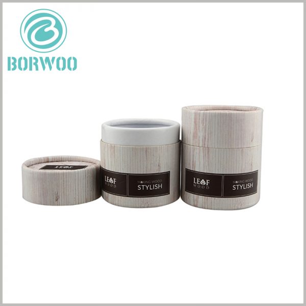 Woodcut style creative cardboard tube packaging for candle boxes