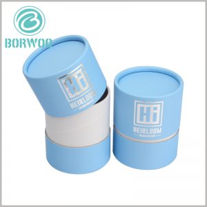 artistry Blue cardboard tube packaging for skin care boxes.The design emphasizes on simplicity with cyan color – color for sky and ocean