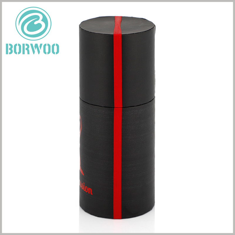biodegradable Black cardboard tube gift boxes wholesale.high quality product packaging can enhance the value of the product