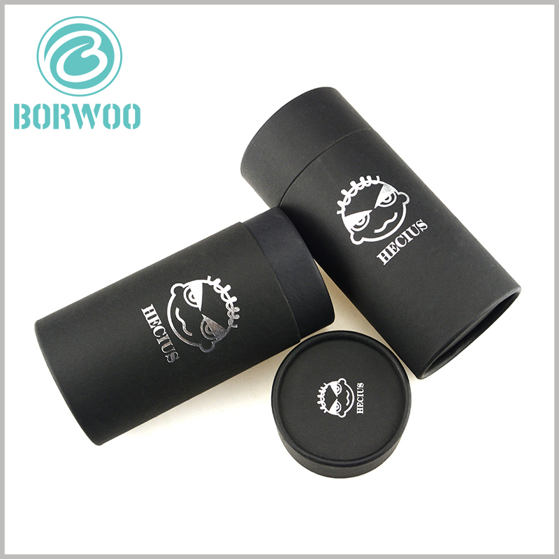 biodegradable black hard cardboard tubes packaging boxes.the edges of the paper tube do not have any creases