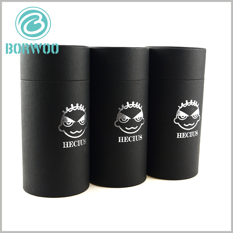 biodegradable black hard cardboard tubes packaging.wholesale high quality black hard cardboard tubes packaging boxes for essentail oil boxes