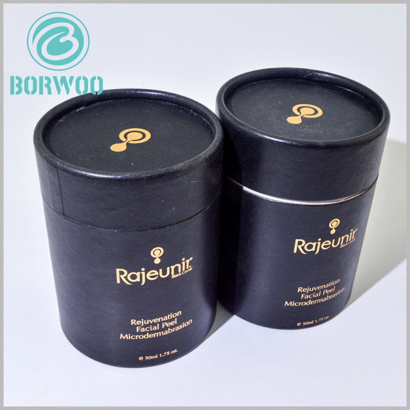 black cardboard tube boxes packaging