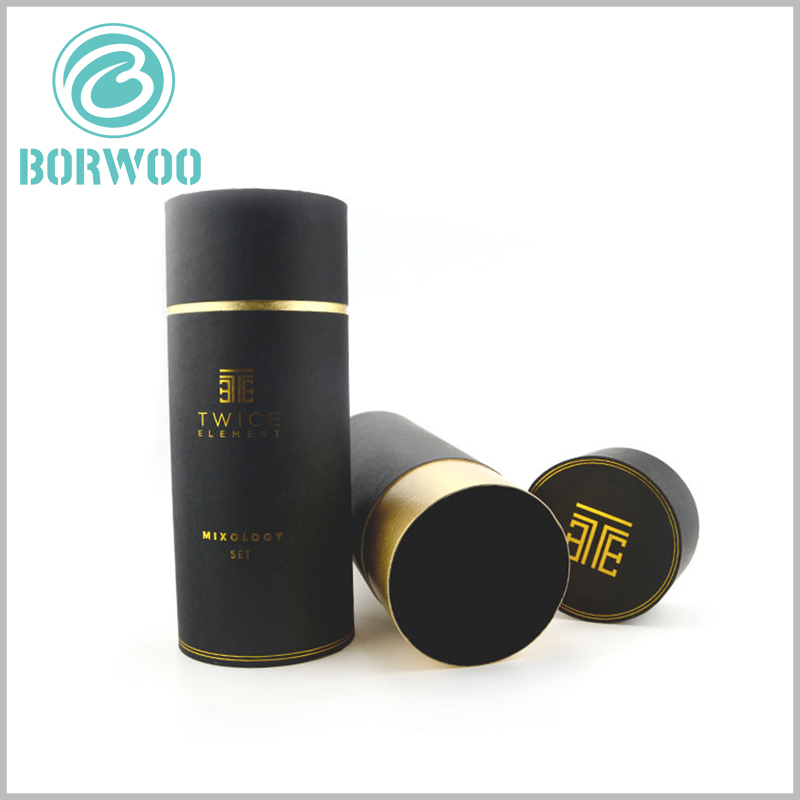 black large cardboard tubes for wine boxes packaging.giving an impression of “luxury in low profile”.
