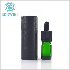 black paper round boxes for 10 ml essential oil packaging.Black small diameter cardboard tube is one of the best choices