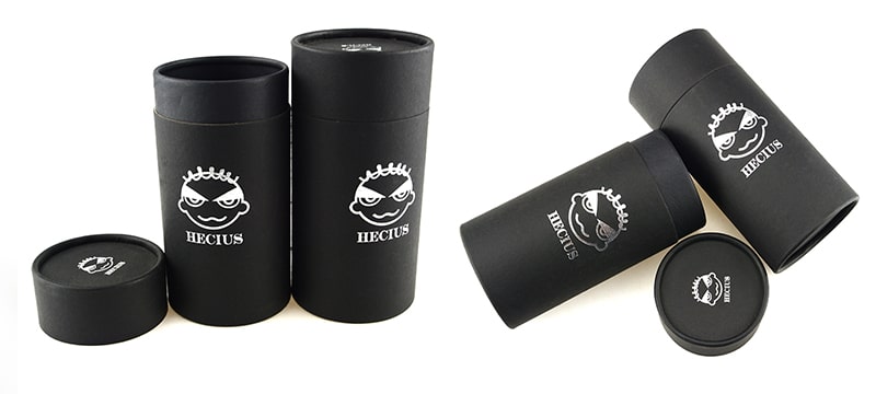 Custom high quality black paper tube packaging with logo,black cardboard packaging for your products