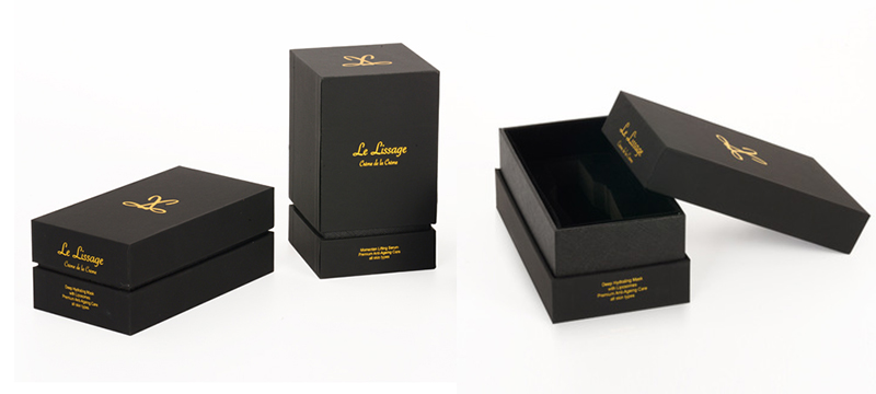 custom black perfume boxes packaging,high-end cardboard boxes packaging with bronzing logo