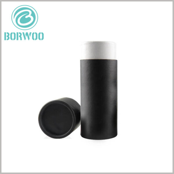 Black small round box with lid wholesale Tube boxes