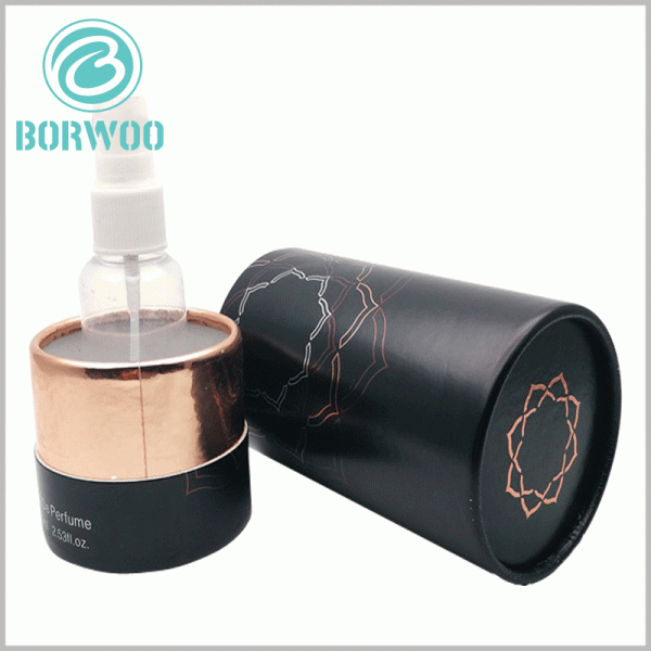 black-round-cardboard-tube-packaging-for-perfume-bottles