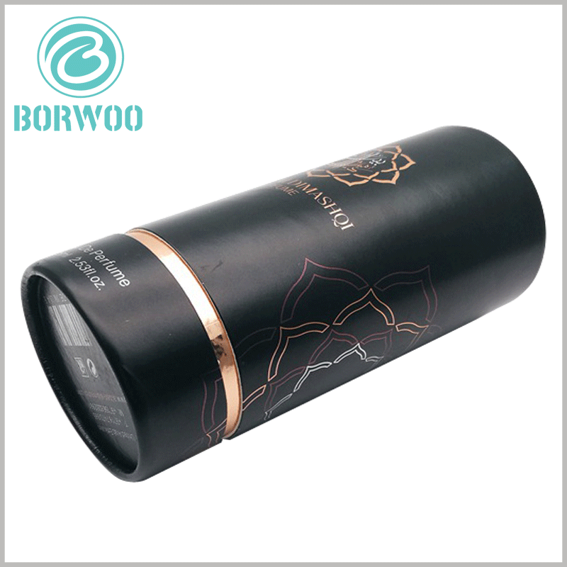 black-round-cardboard-tube-packaging-for-perfume