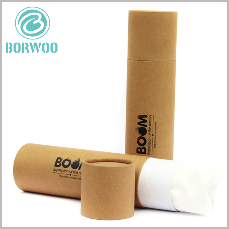 brown kraft paper t-shirt tube packaging boxes