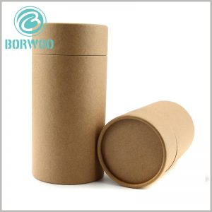 brown kraft paper tube packaging boxes with lids wholesale.high quality brown tube packaging with lids wholesale