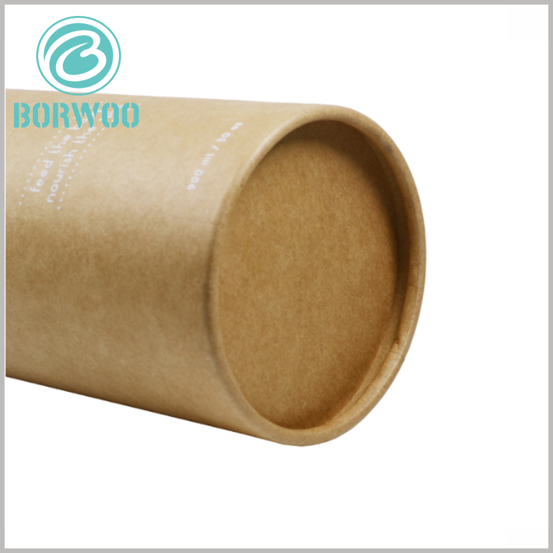 brown kraft paper tube packaging custom