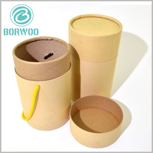 brown kraft tube packaging boxes without printed