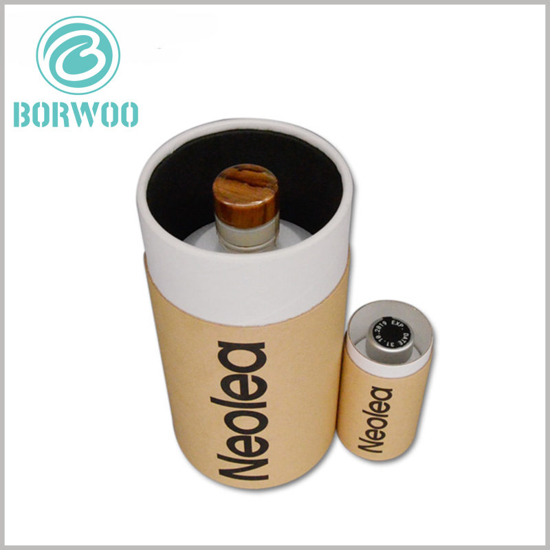 brown paper tube boxes for olive oil packaging.The same product model uses the same package design, but can be used in different package sizes
