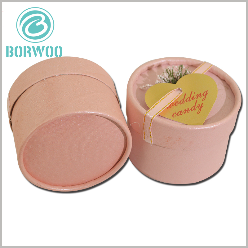 candy tube packaging boxes.Pink candy tube packaging with golden cardboard label