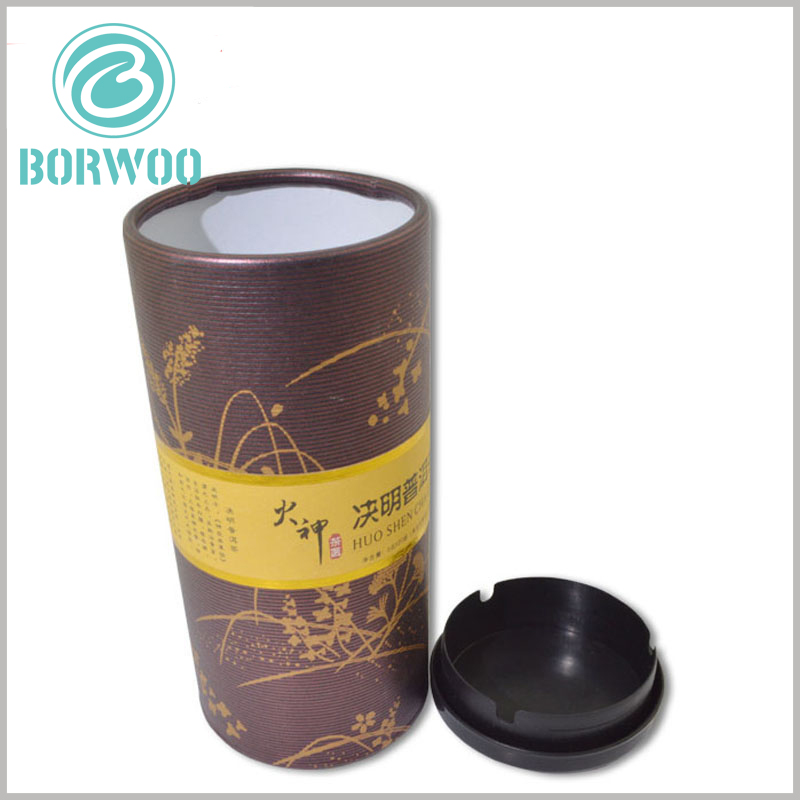 cardboard cylinder boxes with black lids