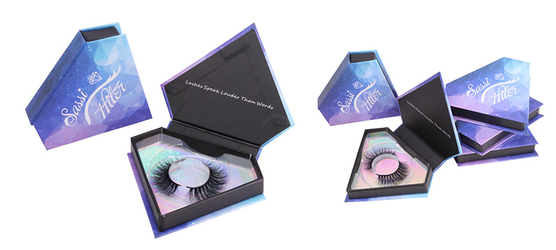 Custom creative cardboard eyelash packaging boxes wholesale