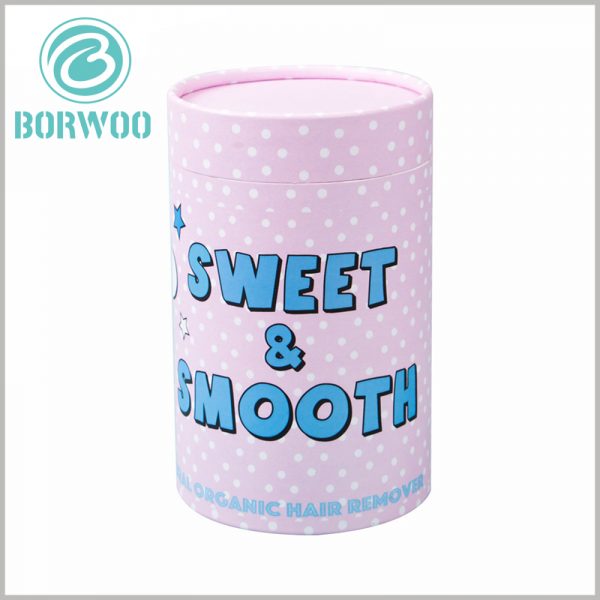 cardboard tube boxes for hair remover packaging. Promotional or guiding slogans printed on cardboard tube packaging will be able to prompt customers to make purchase decisions.