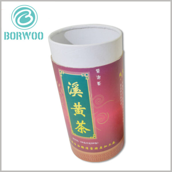 Large cardboard cylinder boxes wholesale Custom tea box packaging