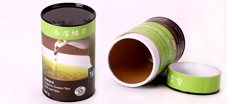 Printed cardboard tube packaging for food, creative tea packaging wholesale